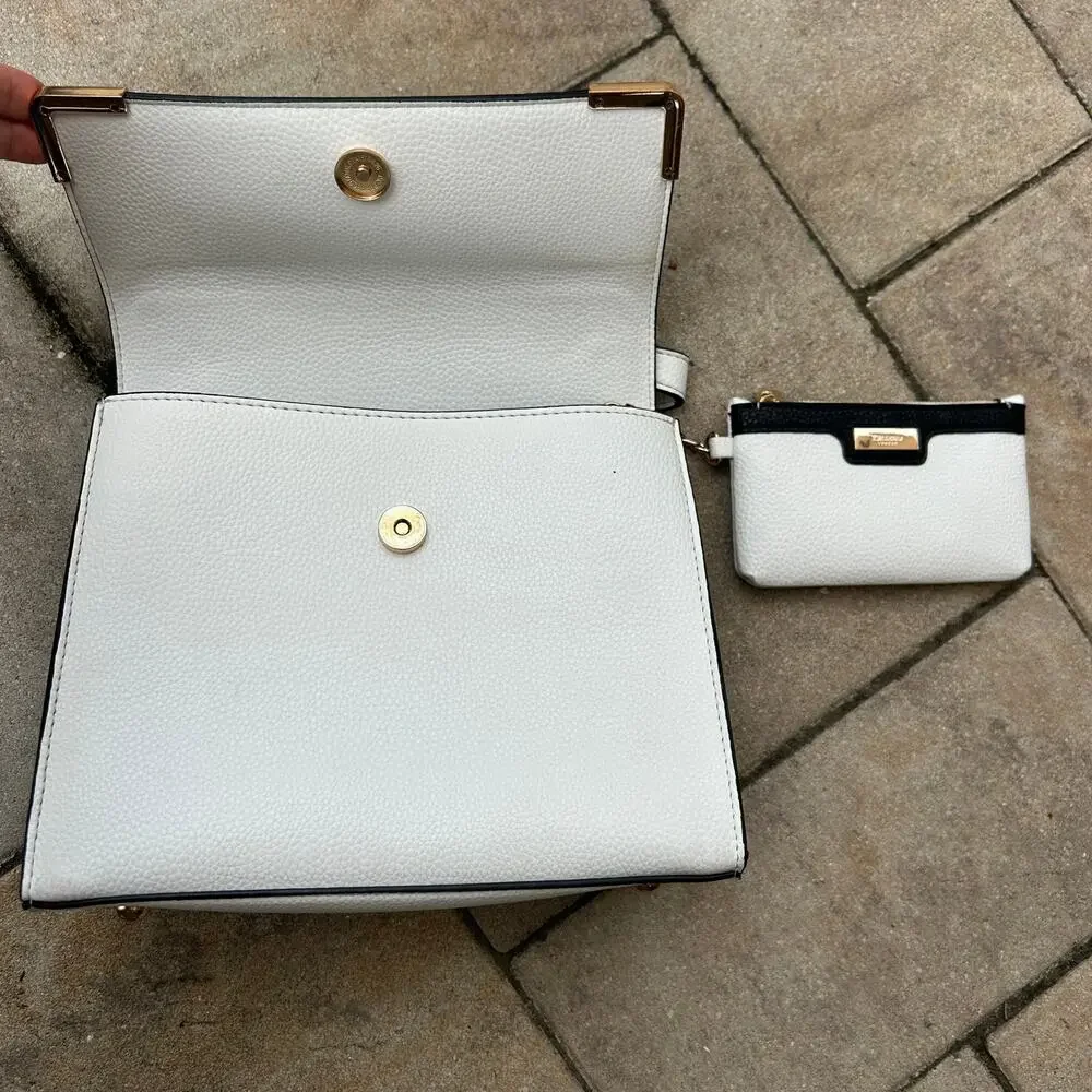 Dune London structured colorblock top-handle bag & Small matching coin purse